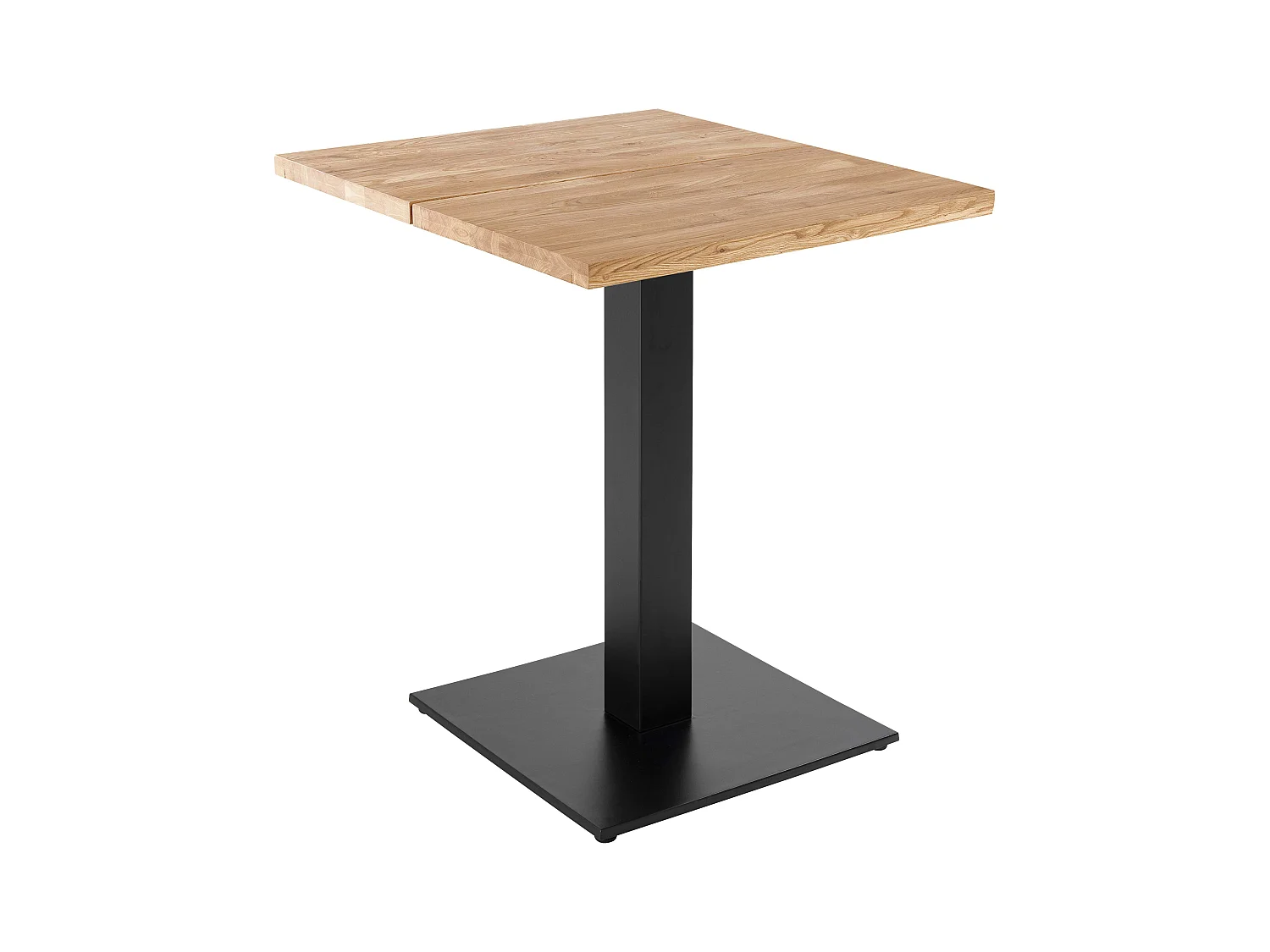 Table à manger 60 x 60 cm avec bords droits en chêne