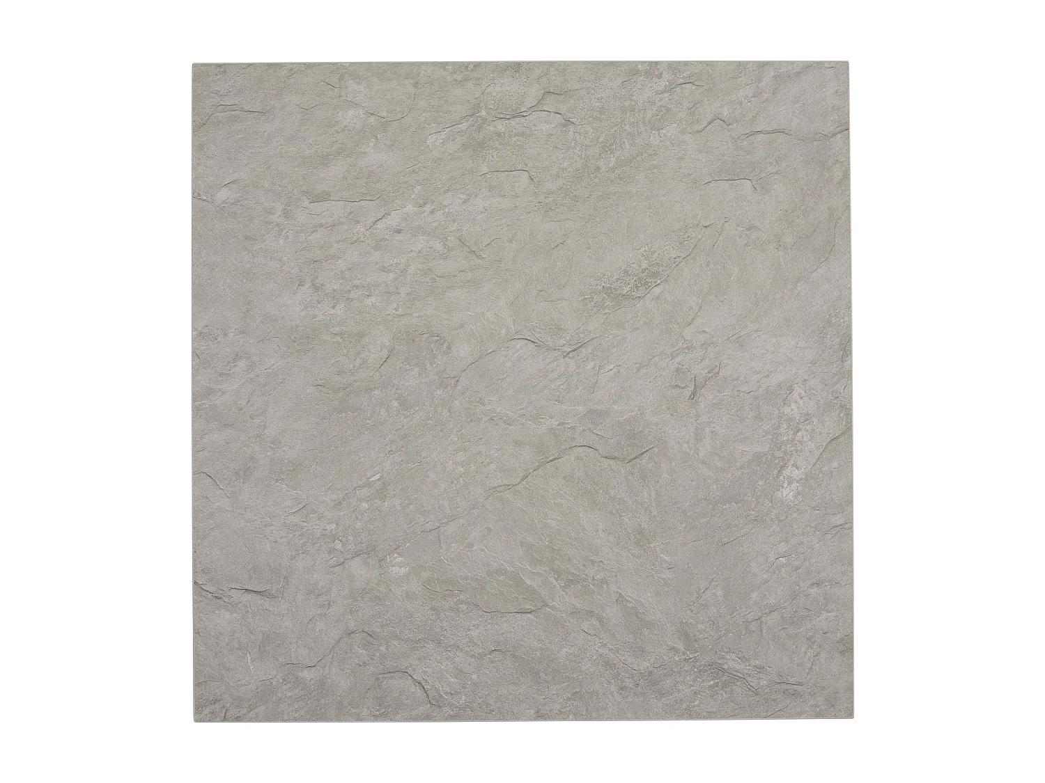 Table haute carrée 60 cm pied noir et revêtement béton gris