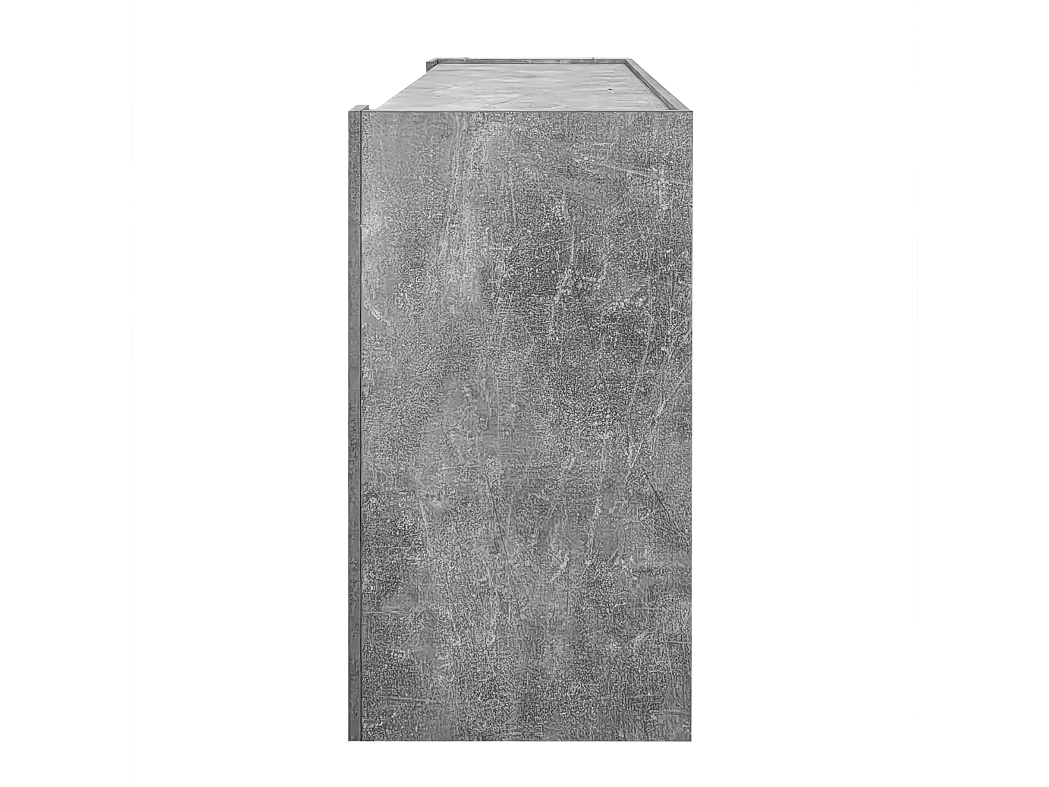 Buffet 150x40x75 cm - 3 portas - sem puxadores - com prateleiras ajustáveis - preto + cinza