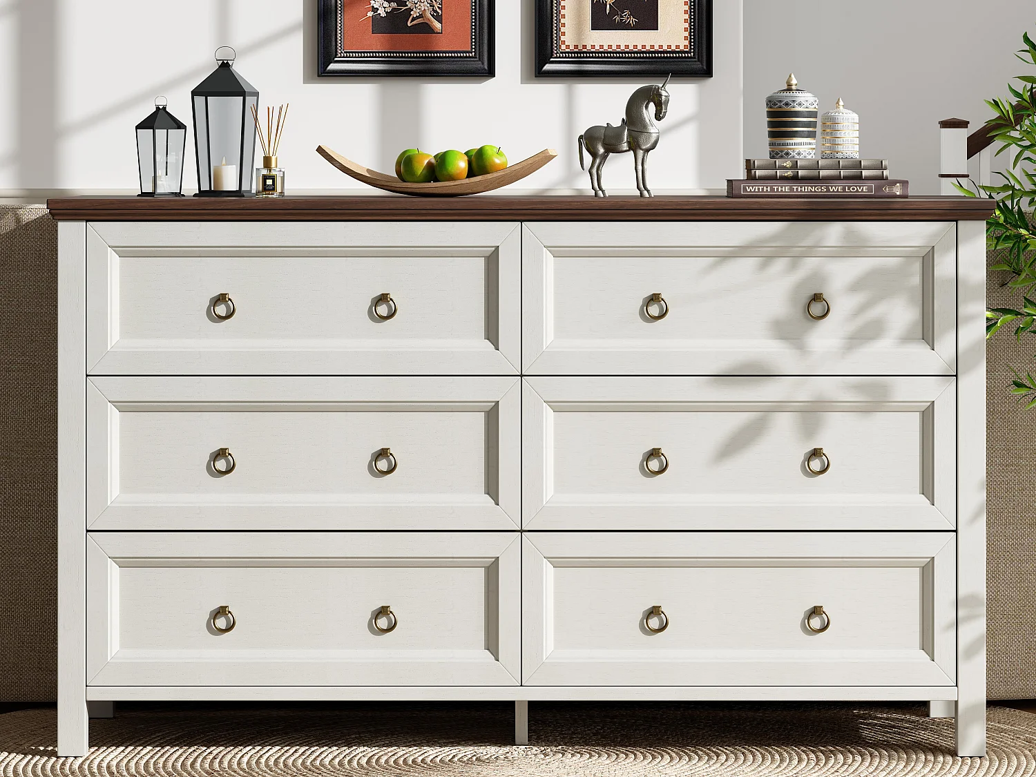 Buffet met 6 lades - MDF - Wit