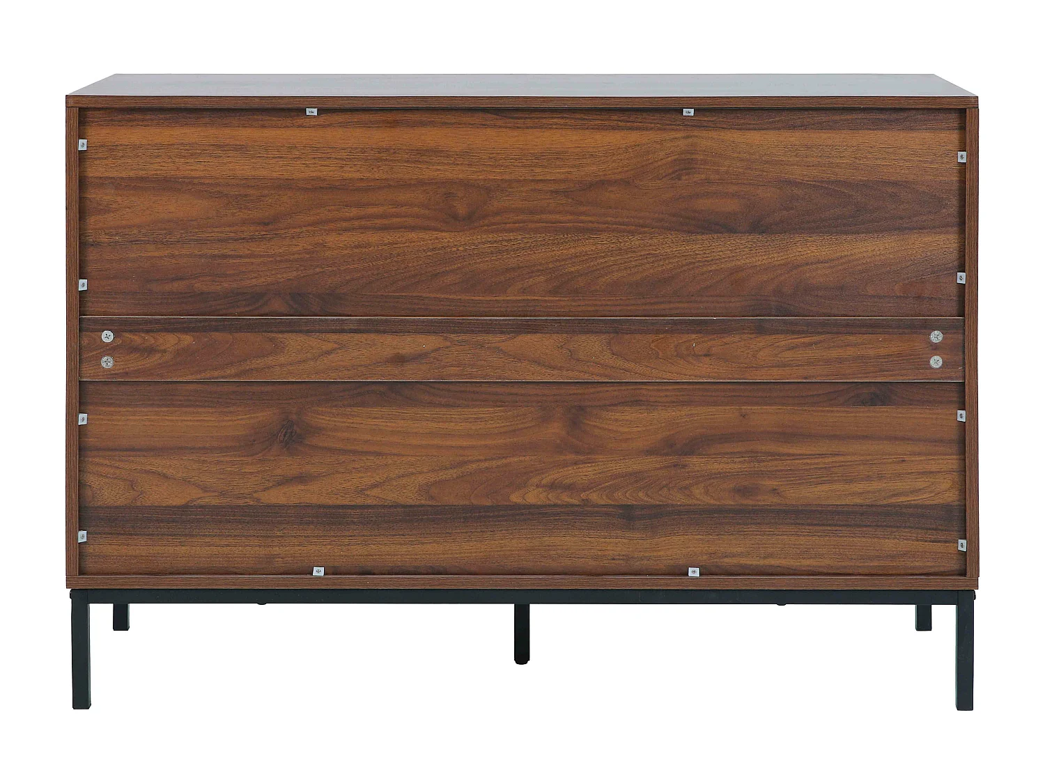 Commode à 6 tiroirs en MDF décor mélaminé bois foncé