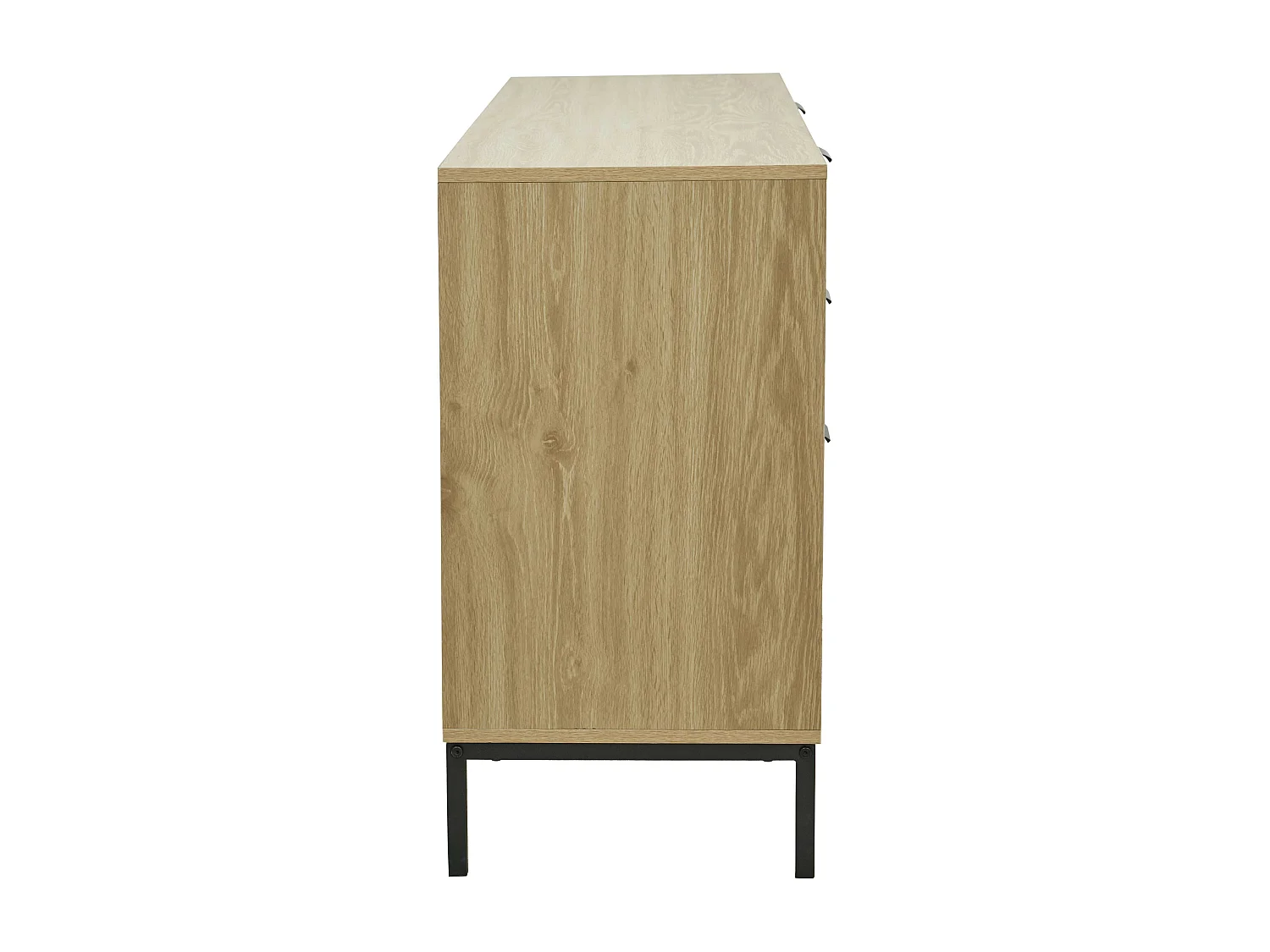 6-laden ladekast van MDF met licht houtmelamine decor