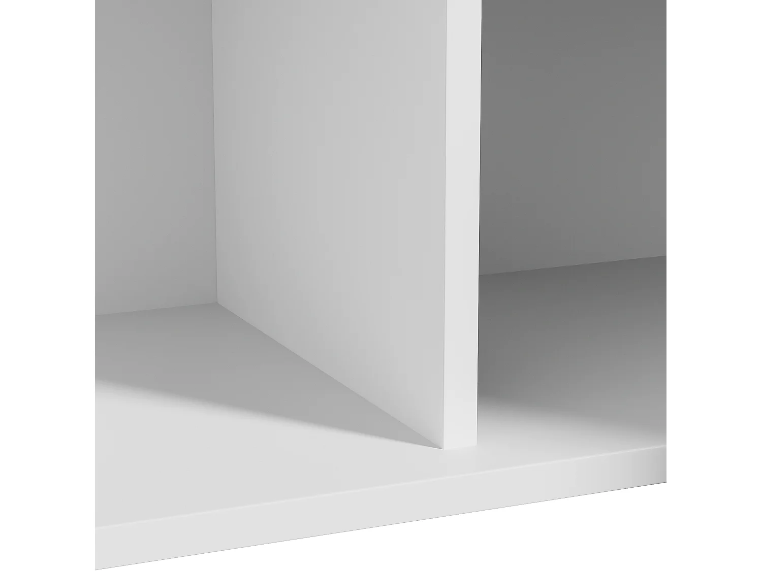 Meuble TV 160x38x55.5 cm - avec 4 portes - panneaux de particules - blanc