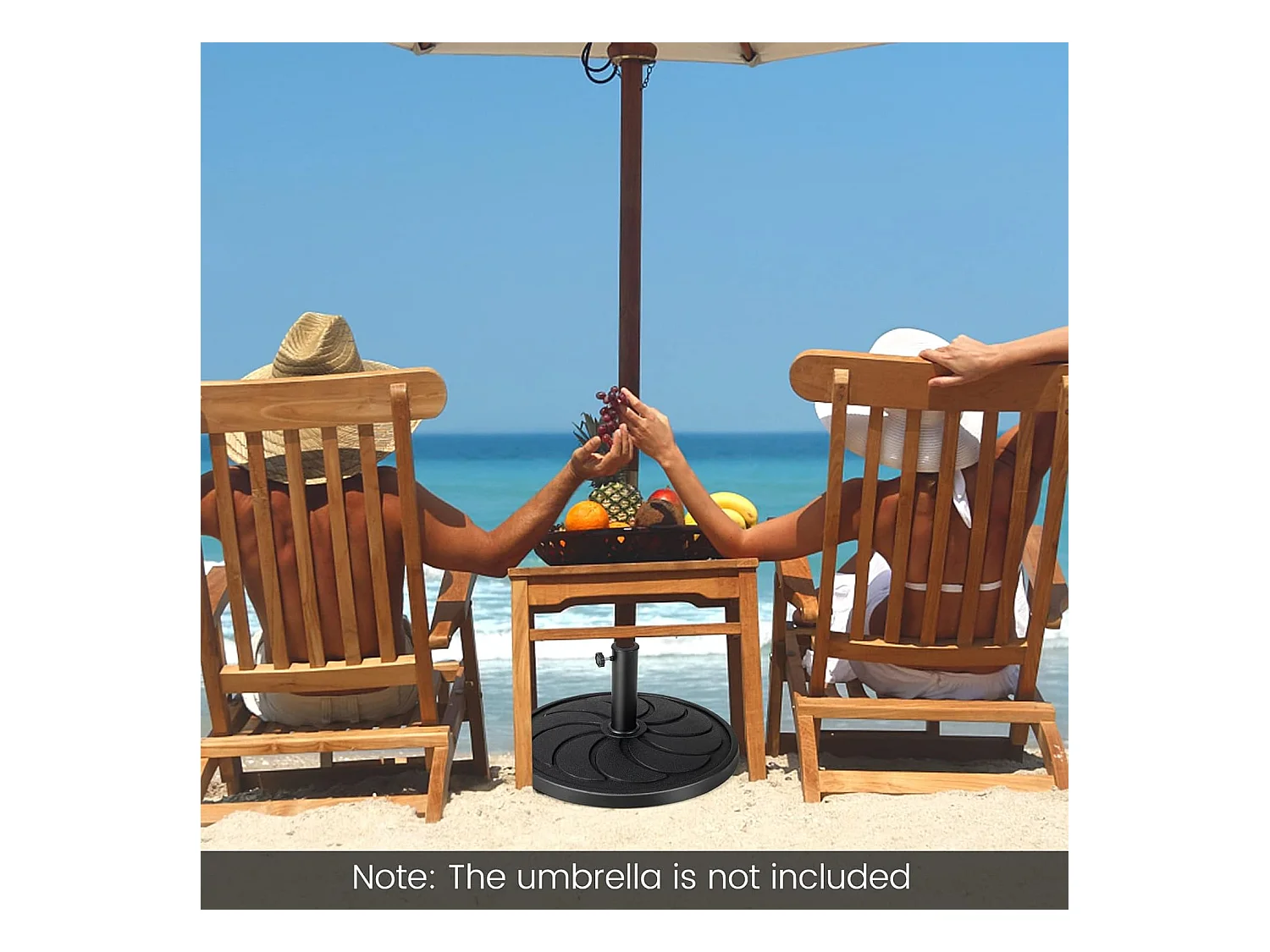 Parasolstandaard, 18 kg, ronde parasolstandaard voor parasolstangen van 38/48 mm, Ø 54 cm, marktparaplustandaard, parasolvoet voor tuin, balkon