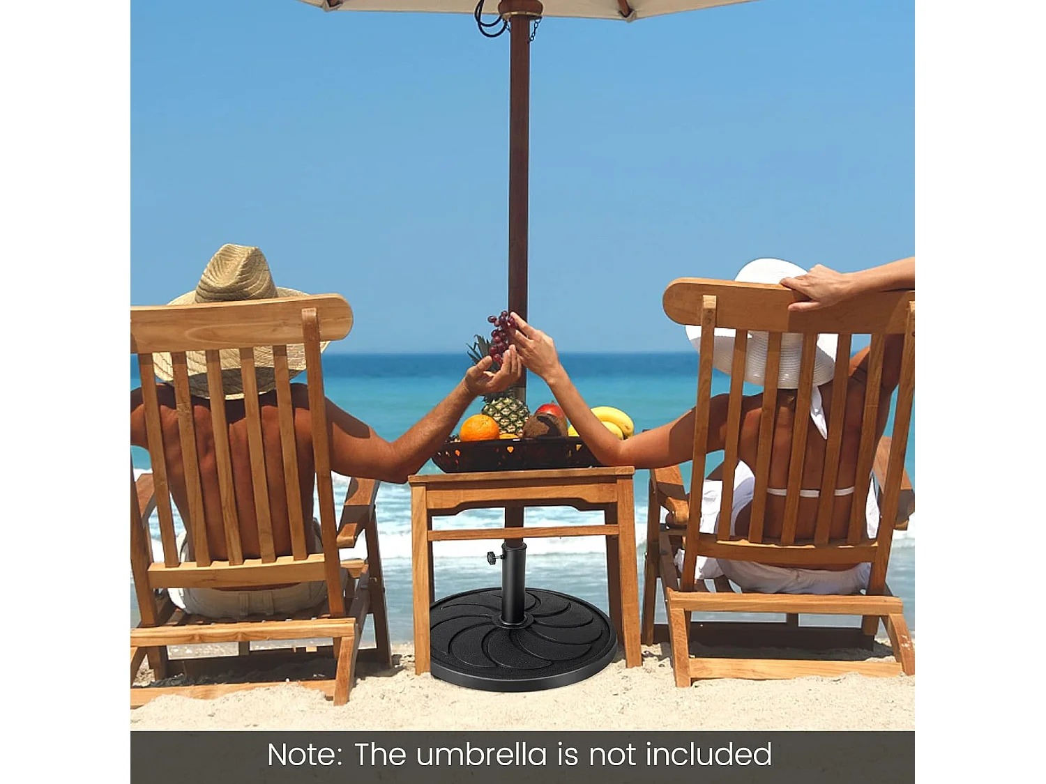 Parasolstandaard, 18 kg, ronde parasolstandaard voor parasolstangen van 38/48 mm, Ø 54 cm, marktparaplustandaard, parasolvoet voor tuin, balkon