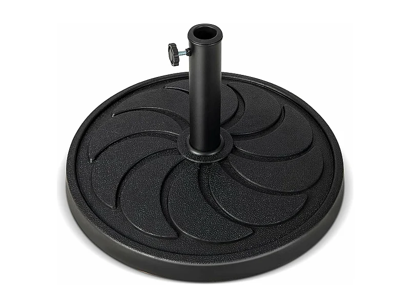 Parasolstandaard, 18 kg, ronde parasolstandaard voor parasolstangen van 38/48 mm, Ø 54 cm, marktparaplustandaard, parasolvoet voor tuin, balkon