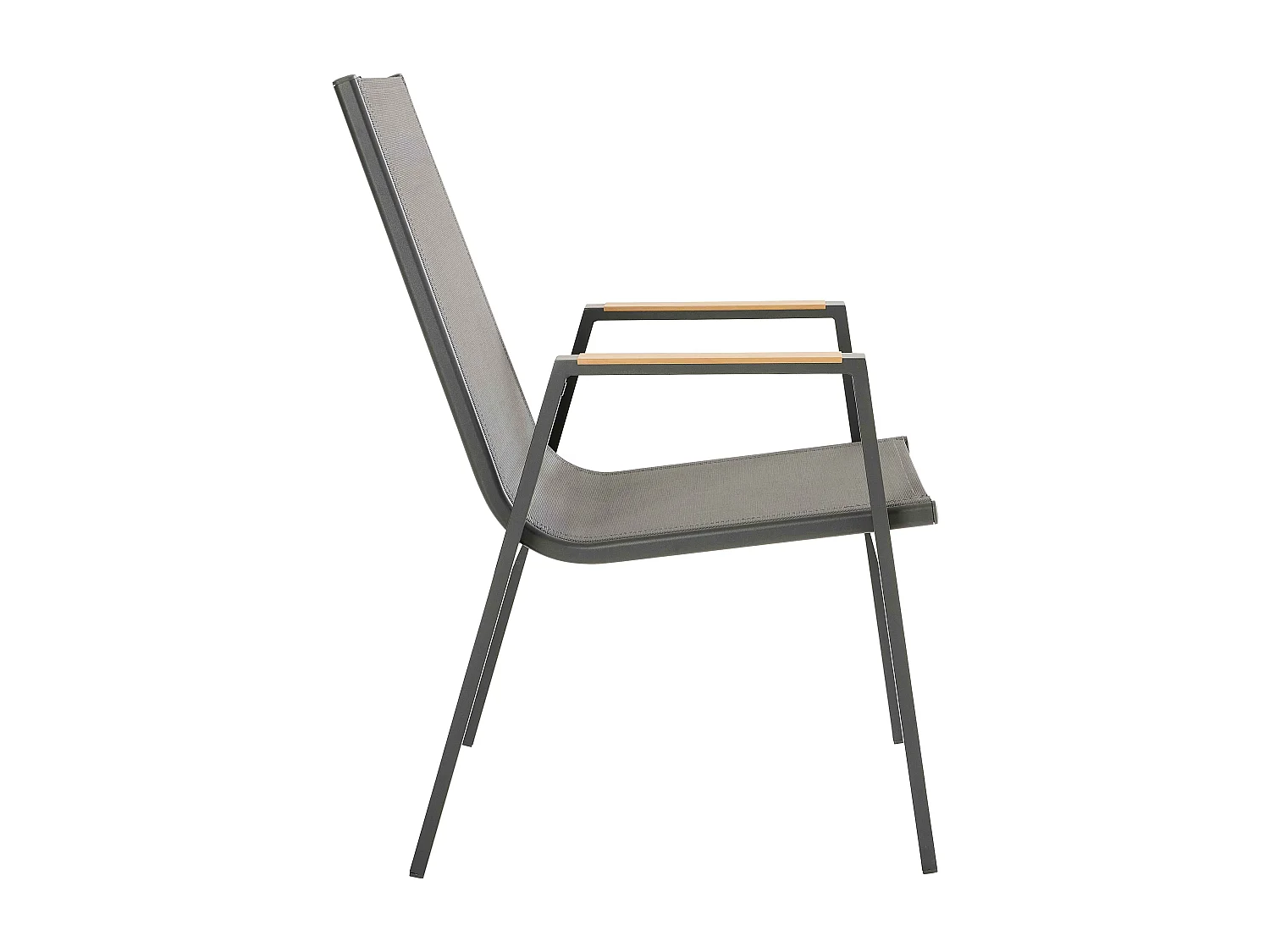 Lot de 2 chaises de jardin en aluminium et textilène