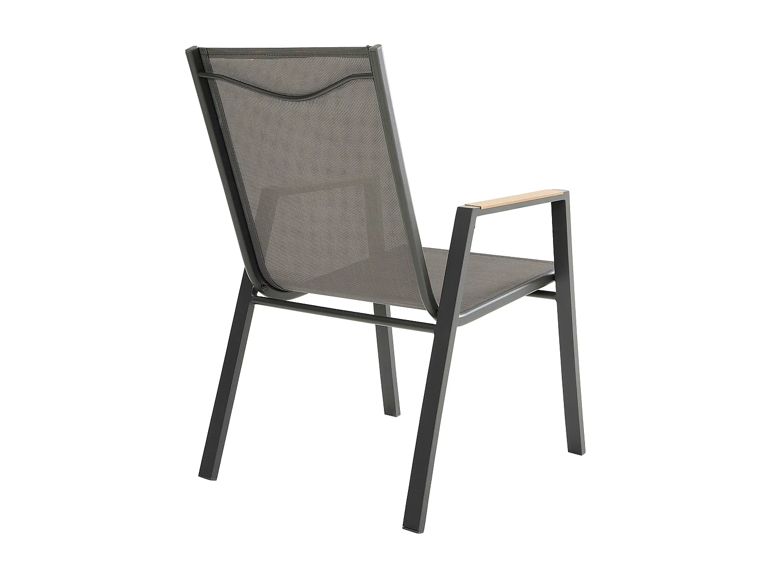 Lot de 2 chaises de jardin en aluminium et textilène