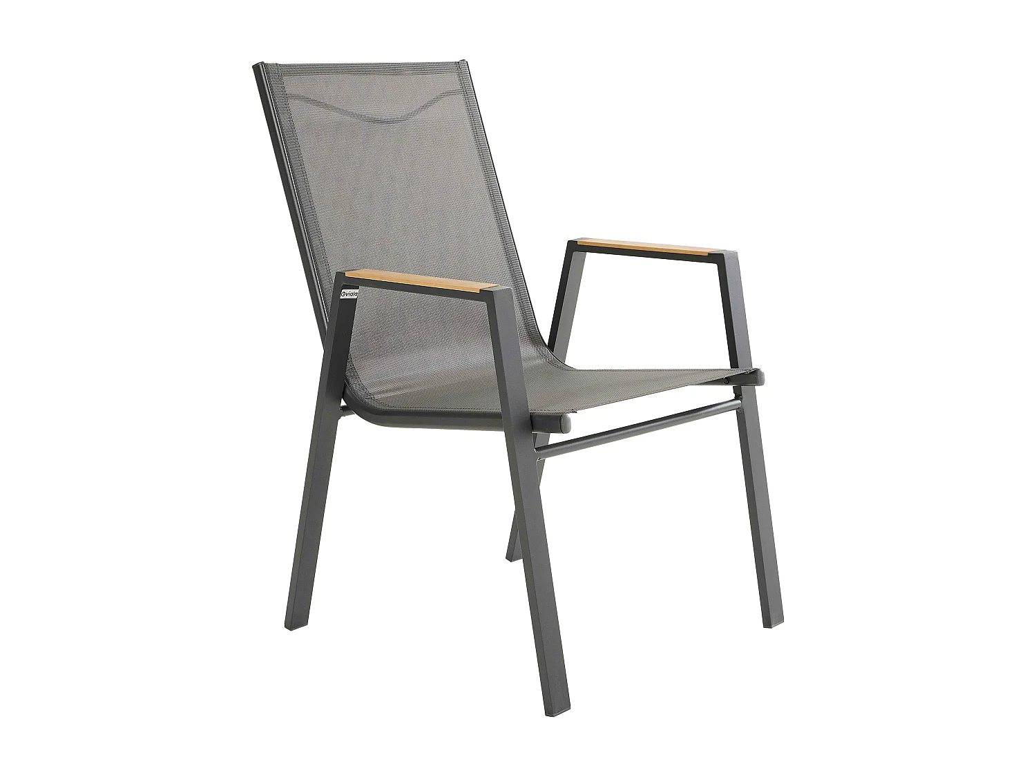 Lot de 2 chaises de jardin en aluminium et textilène