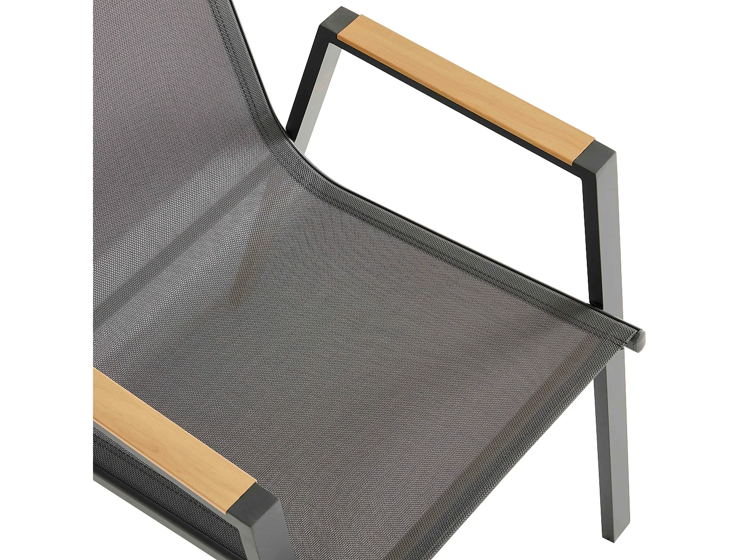 Lot de 2 chaises de jardin en aluminium et textilène