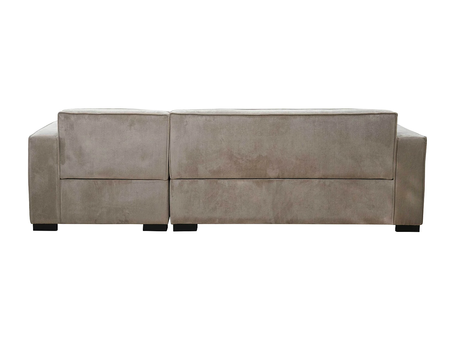 Canapé d'angle droit 3 places droite taupe L 247 cm