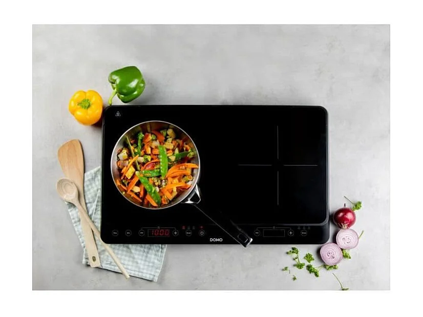 Plaque a induction - DOMO - 2 feux - 56 x 34 x 7 cm - DO338IP