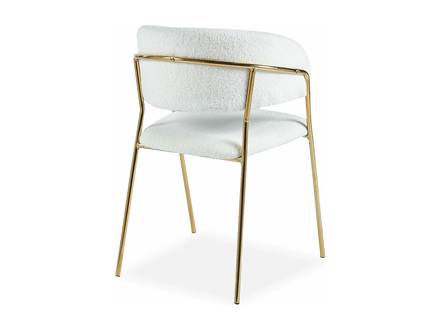 Lot de 4 chaises Tabata Tissu Bouclette Crème