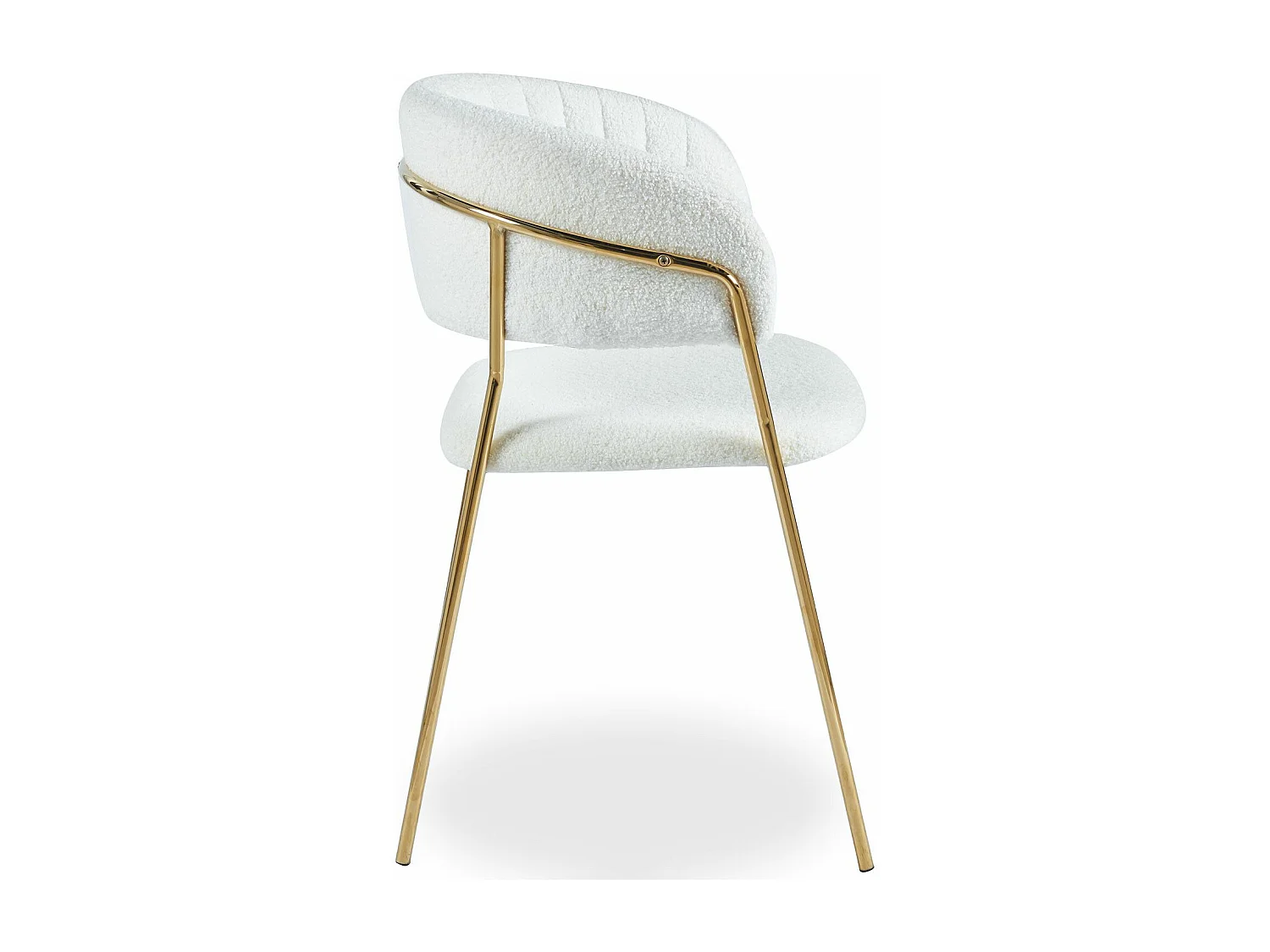 Lot de 4 chaises Tabata Tissu Bouclette Crème