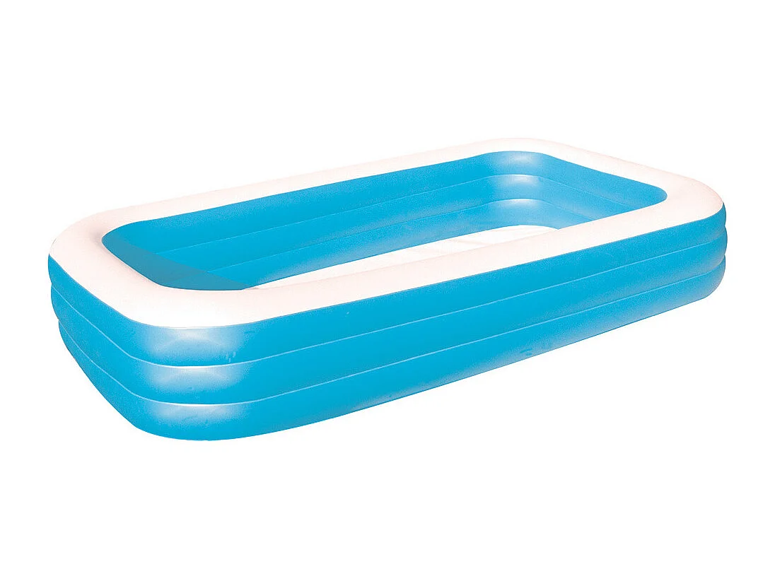 Rechteckiges aufblasbares Deluxe Familienpool - 305 x 183 x 56 cm - Blau