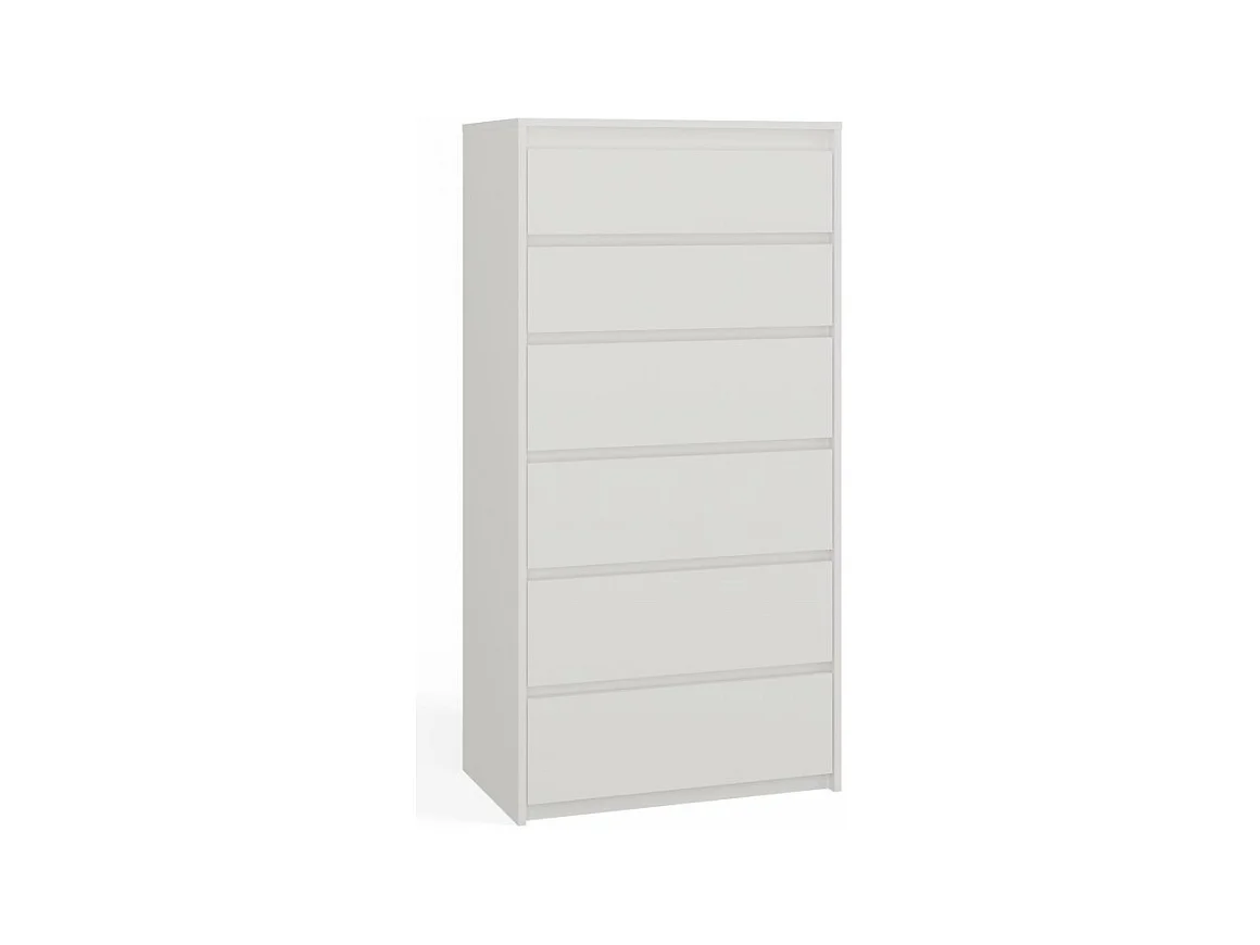 COMMODE KARO K6 BLANC POUR 6 TIROIRS