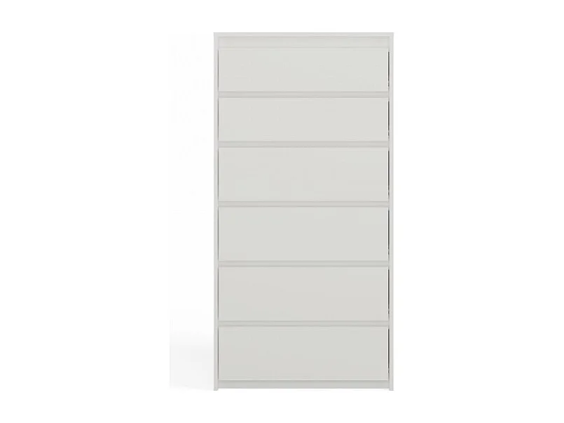 Komoda Karo K6 | Biała  | 70x43x139 cm |  6 szuflad