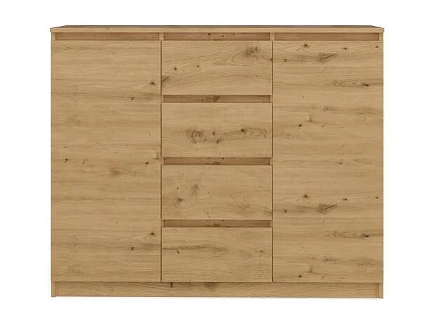Komoda Malwa 2D4S |  Dąb Artisan| 120x40x97 cm | 2 Drzwi, 4 Szuflady