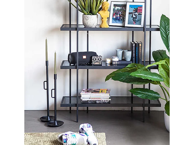 Chandelier Furnilux - Noir 16x16x50 cm - Petit modèle