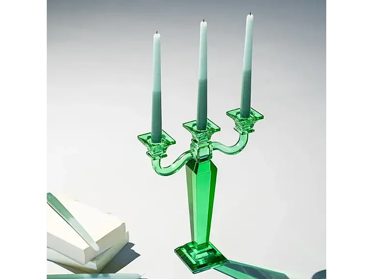 Ensemble décoratif  - Lampe et chandelier - 6 pièces