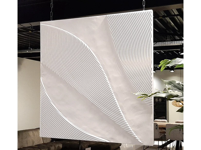 Décoration murale Furnilux - Blanc 90x90 cm - Grand carré