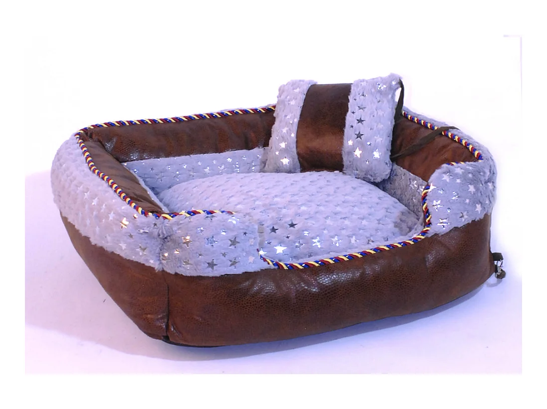 Panier pour chien ComfortPet - Gris peluche douce - Taille Large