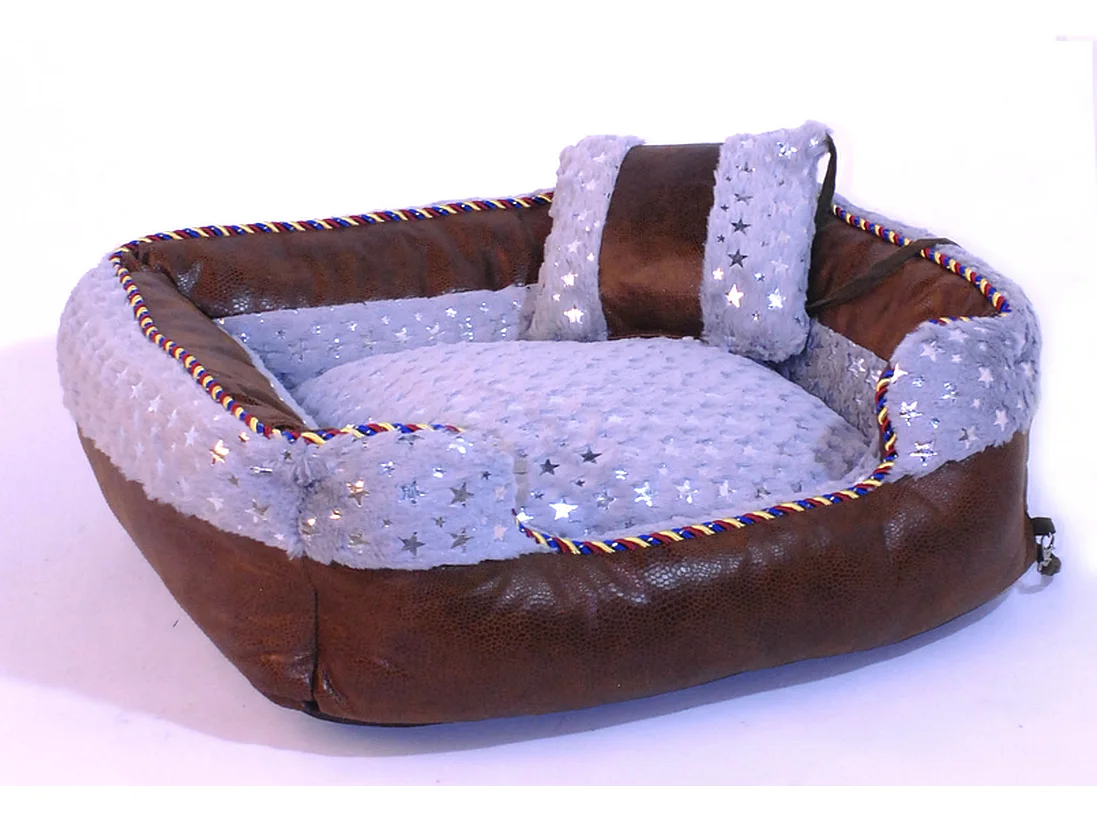 Panier pour chien ComfortPet - Gris peluche douce - Taille Large