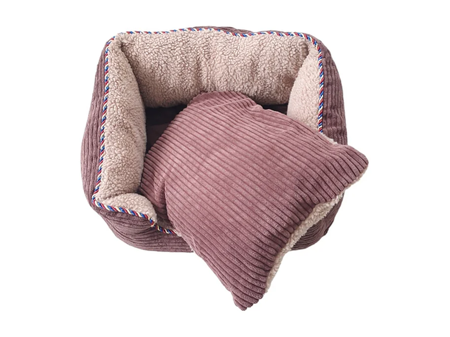 Panier pour chien PawHut - Marron et noir - Lit et matelas inclus