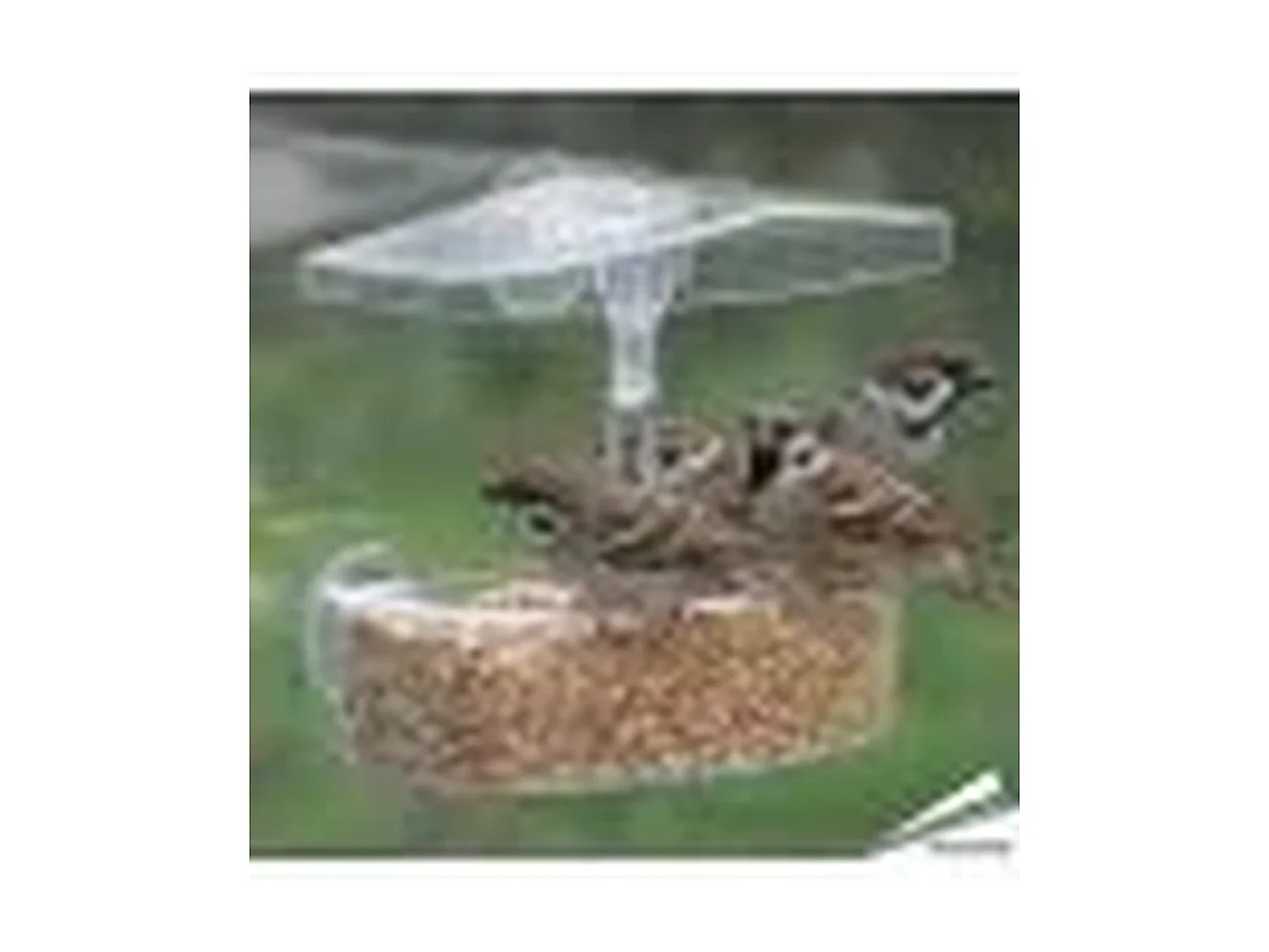 Raamvoederhuis Furnilux - Transparant 20x10x16.5 cm - Set van 2 met zuignappen