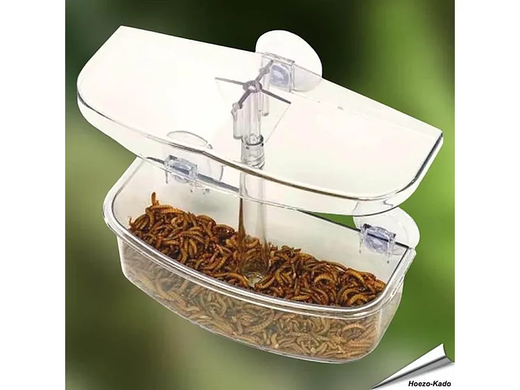 Raamvoederhuis Furnilux - Transparant 20x10x16.5 cm - Set van 2 met zuignappen