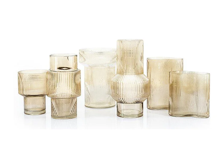 Vase Riba - Gris - 18 x 35 cm