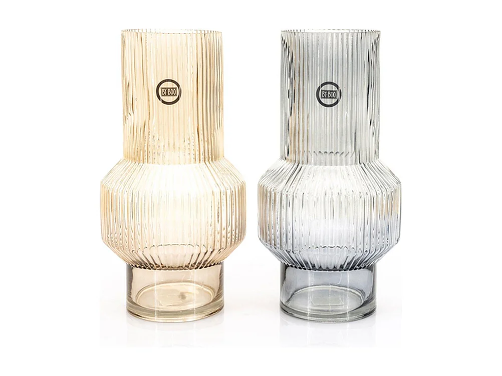 Vase Riba - Gris - 18 x 35 cm