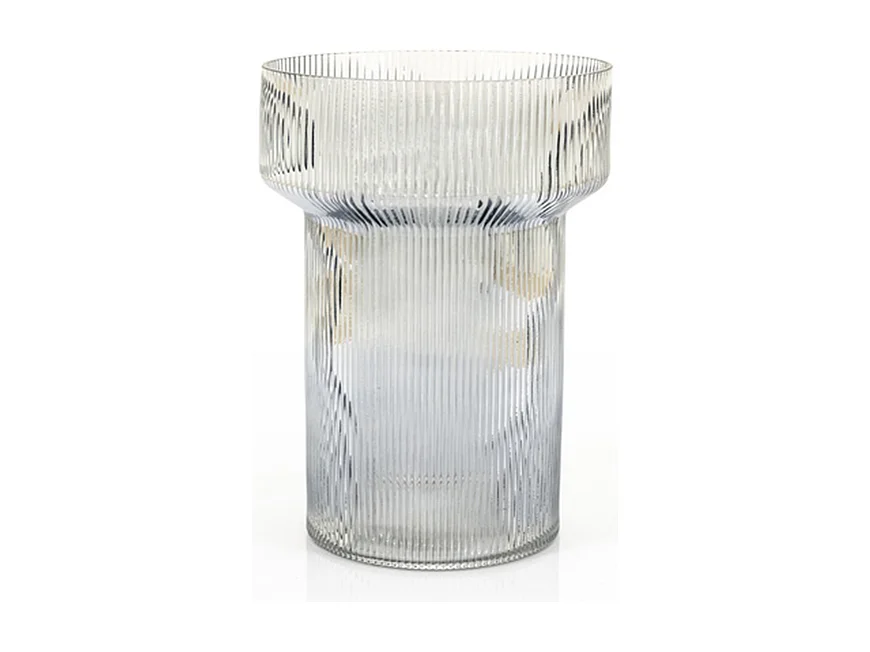 Vase Riba - Gris - 21 x 21 x 28,5 cm