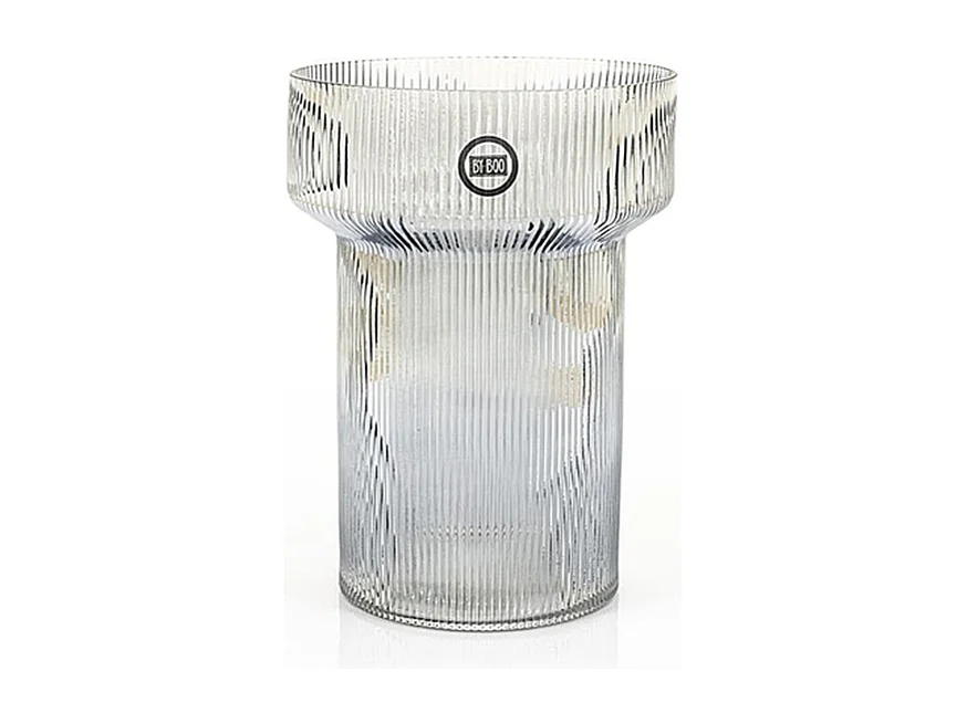 Vase Riba - Gris - 21 x 21 x 28,5 cm