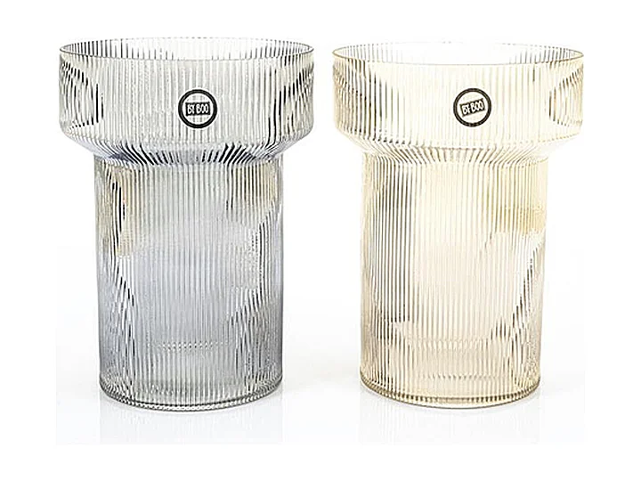 Vase Riba - Gris - 21 x 21 x 28,5 cm