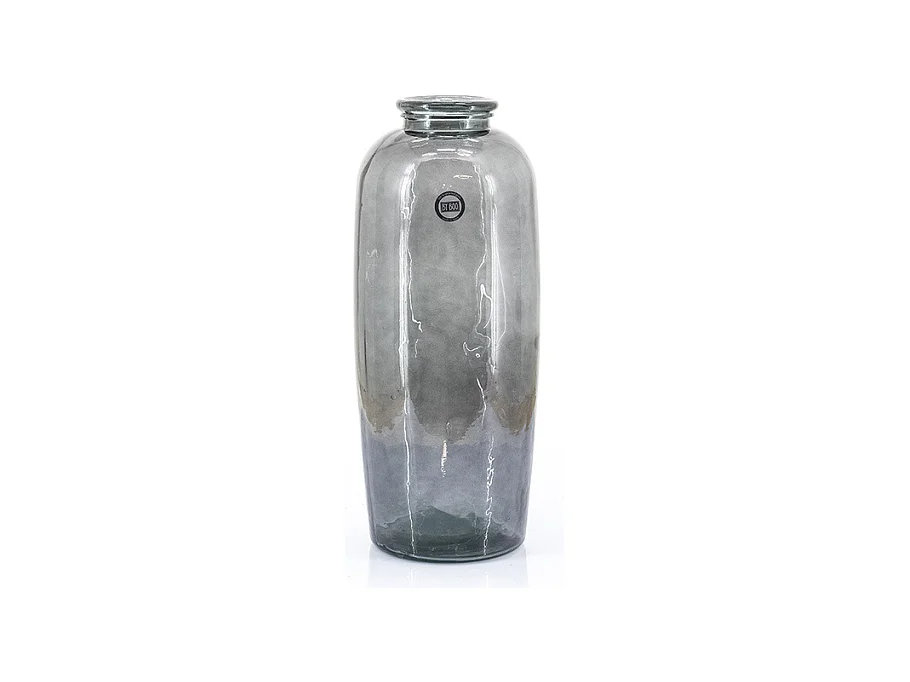 Vase Cadiz - Verre Gris 28x71 cm - Design Élégant
