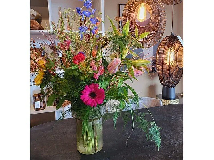 Vaas Riba - Bruin - 21x21x28,5 cm