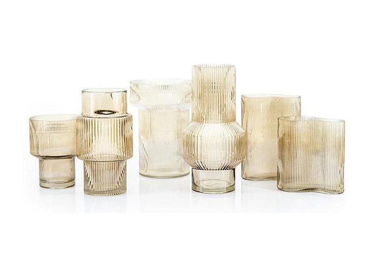 Vase Riba - Braun - 21x21x28,5 cm