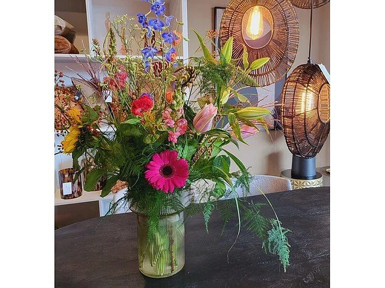 Vaas Riba - Bruin - 21x21x28,5 cm