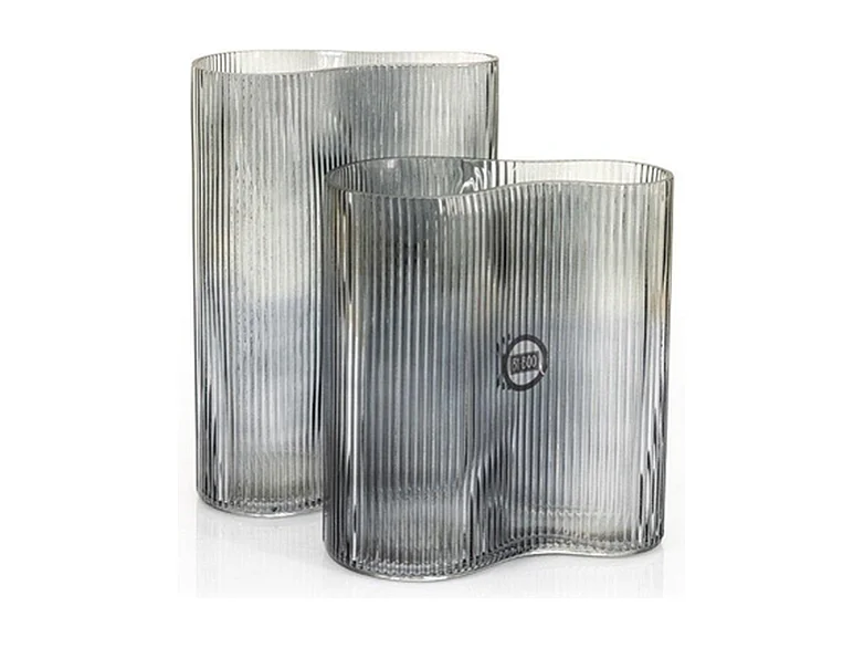 Vase Riba - Gris - 18,5x12,3x20 cm