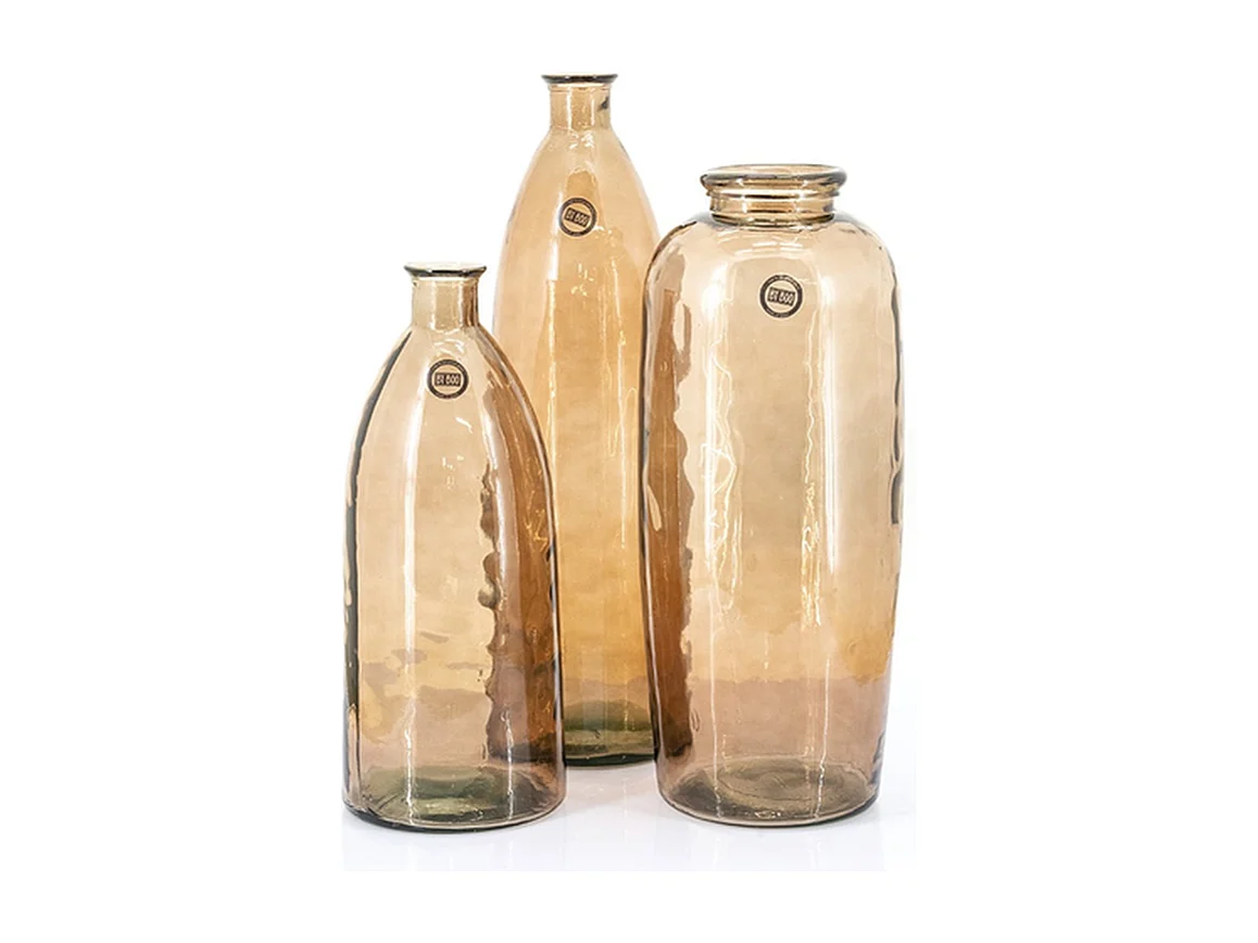 Vase Cadiz - Verre Brun 28x71 cm - Design Élégant