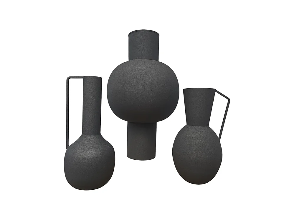 Vazen Set BY-BOO - Zwart - Set van 3