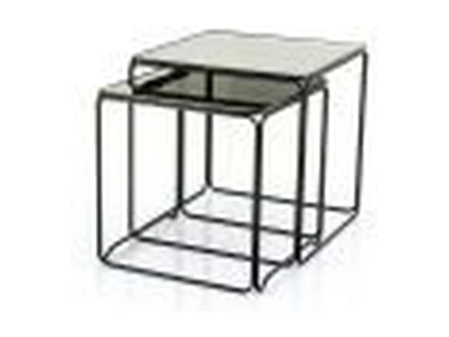 Beistelltische Furnilux - Schwarz 45x45x43 cm - Satz von 2