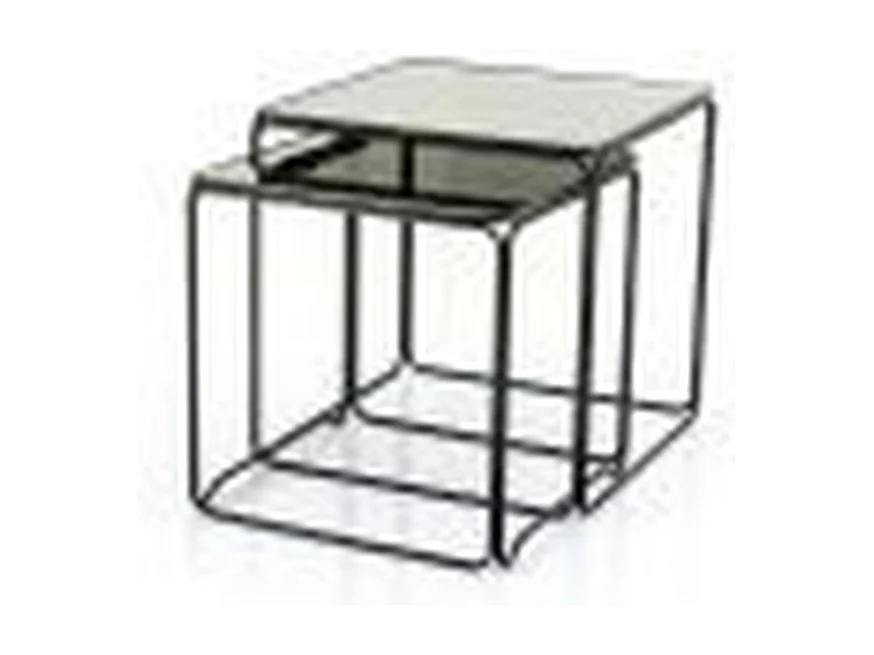 Bijzettafels Furnilux - Zwart 45x45x43 cm - Set van 2