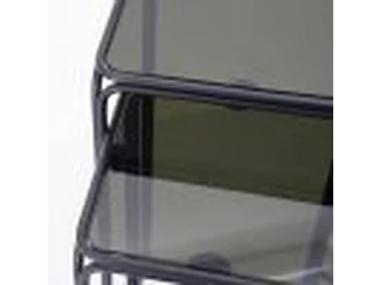 Bijzettafels Furnilux - Zwart 45x45x43 cm - Set van 2
