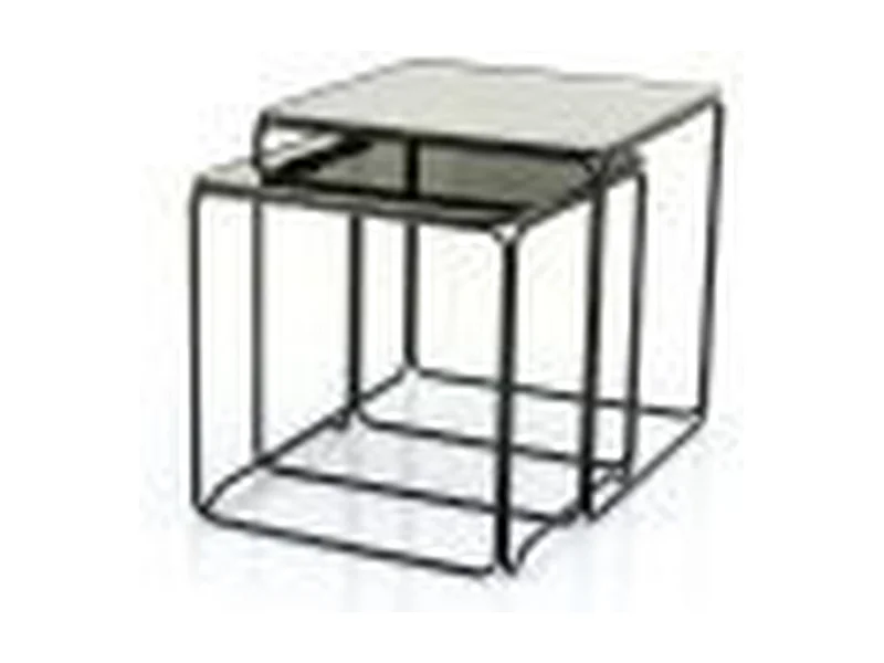 Beistelltische Furnilux - Schwarz 45x45x43 cm - Satz von 2