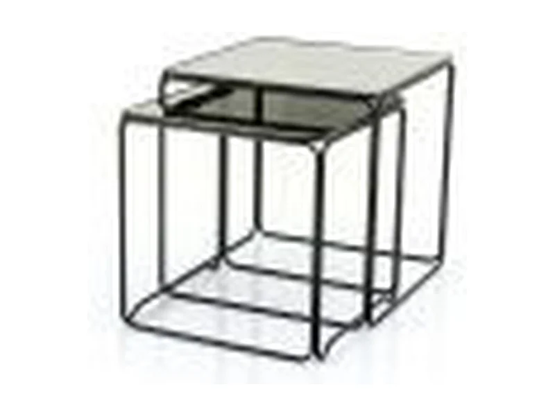 Bijzettafels Furnilux - Zwart 45x45x43 cm - Set van 2