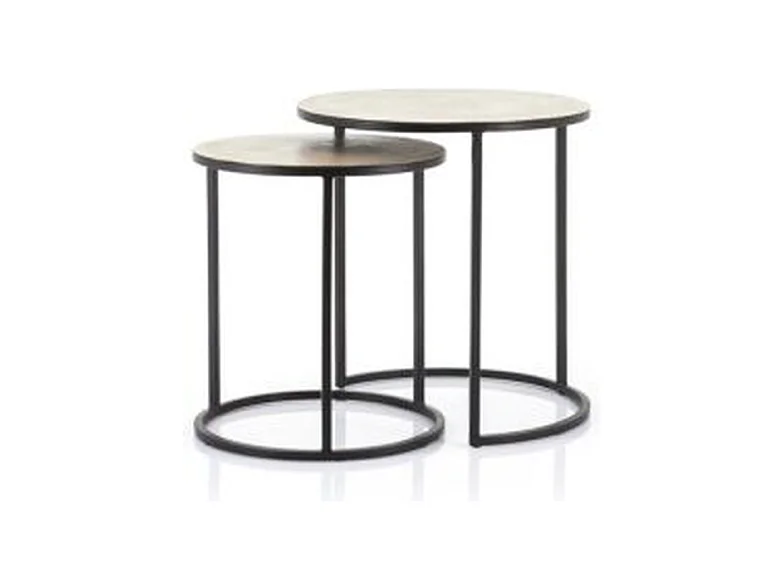 Tables d'appoint Setto - Noir/Bronze - Lot de 2