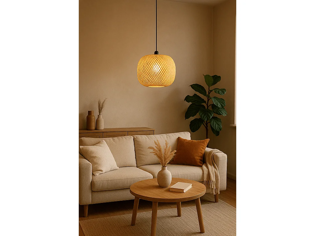 Hanglamp Furnilux Lillin - Beige - 3-lichts Industrieel Design