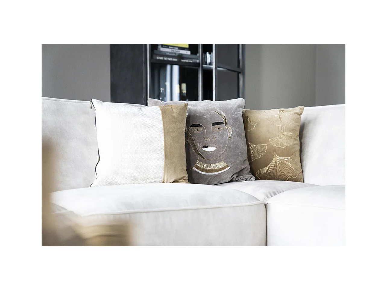 Kissen By-Boo - Beige Gold - 45x45 cm